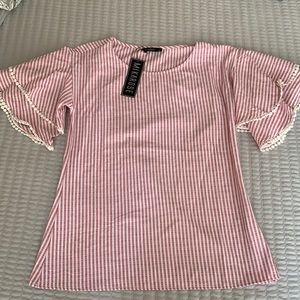Mikarose striped top size M NEW